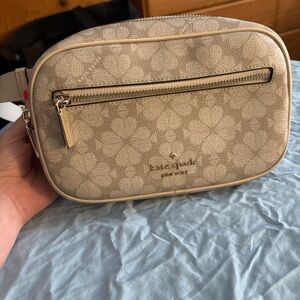 Kate Spade Logo Belt Bag Fanny Pack Cream Beige Spade Link Medium